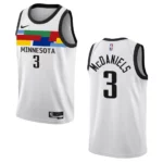 Jaden McDaniels City Edition Minnesota Timberwolves 2022-23 White Swingman Jersey - 49Native