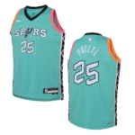 San Antonio Spurs 2022-23 City Edition Youth Jakob Poeltl Turquoise Jersey - 49Native