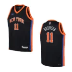 Youth New York Knicks 2022-23 City Edition Jalen Brunson Black Jersey - 49Native
