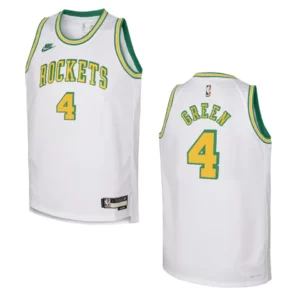 2022-23 Houston Rockets Youth Classic Edition Jalen Green White Jersey - 49Native