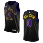 Jalen Hood-Schifino City Edition Los Angeles Lakers 2023-24 Black Swingman Jersey - 49Native