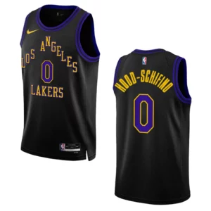 Jalen Hood-Schifino City Edition Los Angeles Lakers 2023-24 Black Swingman Jersey - 49Native