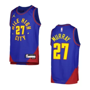 2022-23 Denver Nuggets Youth Statement Edition Jamal Murray Blue Jersey - 49Native