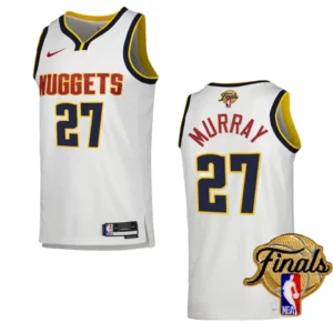 Jamal Murray White 2023 NBA Finals Denver Nuggets Association Edition Jersey - 49Native