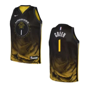 Youth Golden State Warriors 2022-23 City Edition JaMychal Green Black Jersey - 49Native