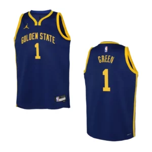 2022-23 Golden State Warriors Youth Statement Edition JaMychal Green Navy Jersey - 49Native