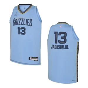 2022-23 Memphis Grizzlies Youth Statement Edition Jaren Jackson Jr. Blue Jersey - 49Native