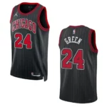 Chicago Bulls Javonte Green 2022-23 Statement Edition Black Swingman Jersey - 49Native