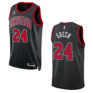 Chicago Bulls Javonte Green 2022-23 Statement Edition Black Swingman Jersey - 49Native