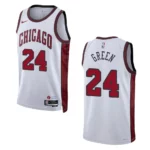 Javonte Green City Edition Chicago Bulls 2022-23 White Swingman Jersey - 49Native