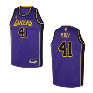 Youth Los Angeles Lakers 2022-23 Statement Edition Jay Huff Purple Jersey - 49Native