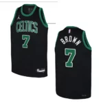 2022-23 Boston Celtics Youth Statement Edition Jaylen Brown Black Jersey - 49Native
