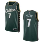 Boston Celtics Jaylen Brown 2022-23 City Edition Dark Green Swingman Jersey - 49Native