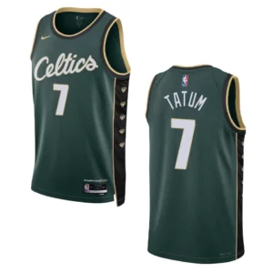 Boston Celtics Jaylen Brown 2022-23 City Edition Dark Green Swingman Jersey - 49Native