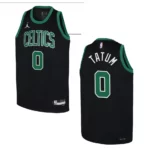 2022-23 Boston Celtics Youth Statement Edition Jayson Tatum Black Jersey - 49Native