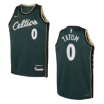 Boston Celtics 2022-23 City Edition Youth Jayson Tatum Green Jersey - 49Native