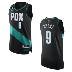 Portland Trail Blazers Jerami Grant 2022-23 City Edition Black Jersey - 49Native