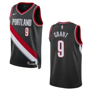 Portland Trail Blazers Jerami Grant 2022-23 Icon Edition Black Swingman Jersey - 49Native