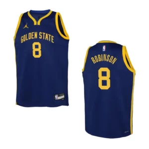 2022-23 Golden State Warriors Youth Statement Edition Jerome Robinson Navy Jersey - 49Native