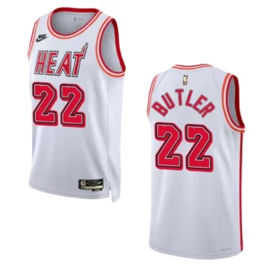 Miami Heat 2022-23 Classic Edition Jimmy Butler White Jersey 35th Anniversary - 49Native