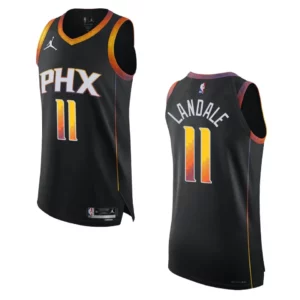 Phoenix Suns Jock Landale 2022-23 Statement Edition Black Jersey - 49Native
