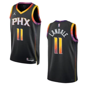 Phoenix Suns Jock Landale 2022-23 Statement Edition Black Swingman Jersey - 49Native