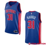 Joe Harris Icon Edition Detroit Pistons 2022-23 Blue Swingman Jersey - 49Native