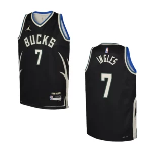 Youth Milwaukee Bucks 2022-23 Statement Edition Joe Ingles Black Jersey - 49Native