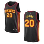 Youth Atlanta Hawks 2022-23 Statement Edition John Collins Black Jersey - 49Native