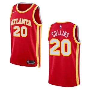 Atlanta Hawks John Collins 2022-23 Icon Edition Red Swingman Jersey - 49Native
