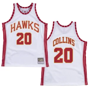 Atlanta Hawks John Collins Hardwood Classics Jersey Retro White - 49Native