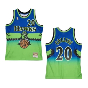 John Collins Atlanta Hawks Reload 2.0 Hardwood Classics Jersey Blue - 49Native