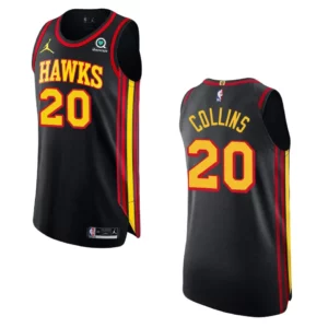 Atlanta Hawks John Collins Authentic Jersey Statement Black - 49Native