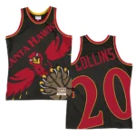 Hawks John Collins Big Face 2.0 Swingman Jersey Black - 49Native