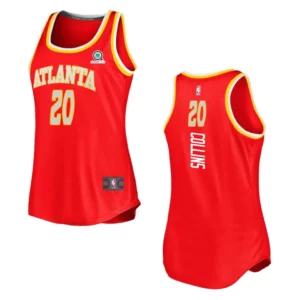 Atlanta Hawks John Collins Women's Icon Edition Fast Break Jersey Red - 49Native