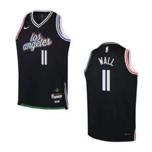 2022-23 Los Angeles Clippers Youth City Edition John Wall Black Jersey - 49Native