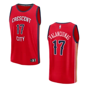 Jonas Valanciunas Statement Edition New Orleans Pelicans 2023-24 Red Fastbreak Replica Jersey - 49Native
