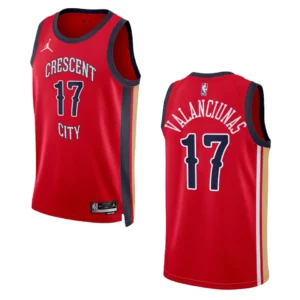 Jonas Valanciunas Statement Edition New Orleans Pelicans 2023-24 Red Swingman Jersey - 49Native