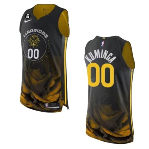 Golden State Warriors Jonathan Kuminga 2022-23 City Edition Black Authentic Jersey - 49Native