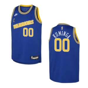 2022-23 Golden State Warriors Youth Classic Edition Jonathan Kuminga Blue Jersey - 49Native