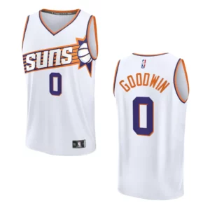 Jordan Goodwin Association Edition Phoenix Suns 2023-24 White Fastbreak Replica Jersey - 49Native