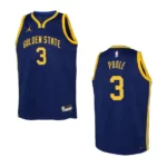 2022-23 Golden State Warriors Youth Statement Edition Jordan Poole Navy Jersey - 49Native