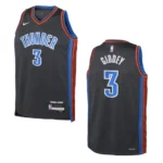 2022-23 Oklahoma City Thunder Youth City Edition Josh Giddey Grey Jersey - 49Native