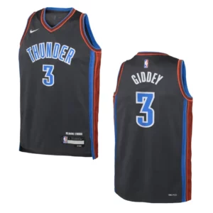 2022-23 Oklahoma City Thunder Youth City Edition Josh Giddey Grey Jersey - 49Native