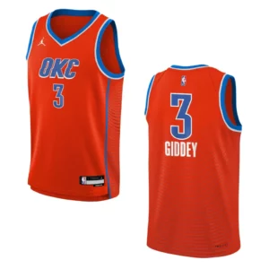 Youth Oklahoma City Thunder 2022-23 Statement Edition Josh Giddey Orange Jersey - 49Native