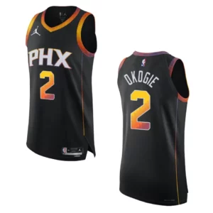 Phoenix Suns Josh Okogie 2022-23 Statement Edition Black Jersey - 49Native