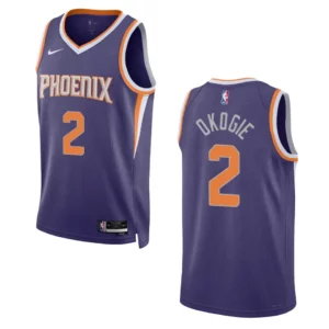 Phoenix Suns Josh Okogie 2022-23 Icon Edition Purple Swingman Jersey - 49Native