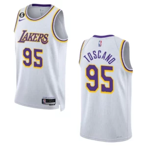 Juan Toscano-Anderson Association Edition Los Angeles Lakers 2022-23 White Swingman Jersey - 49Native