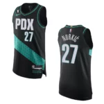 Portland Trail Blazers Jusuf Nurkic 2022-23 City Edition Black Jersey - 49Native