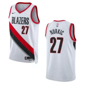 Portland Trail Blazers Jusuf Nurkic 2022-23 Association Edition White Swingman Jersey - 49Native